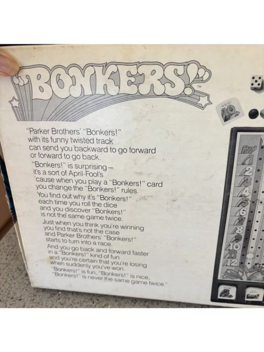 VINTAGE 1978 BONKERS COMPLETE BOARD GAME PARKER BROS #51 USA MADE 70s